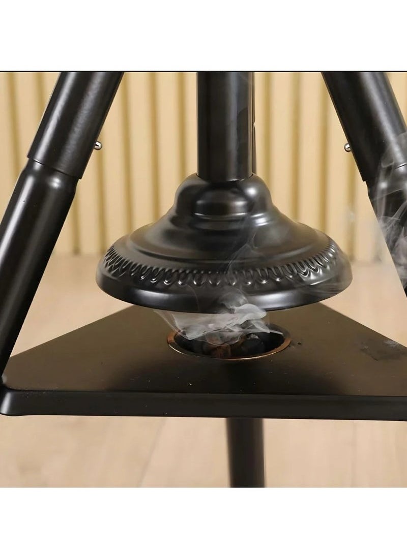 Clothes Incense Burner Stand - 175cm long bakhoor burner stand hanger with cloth hooks and holes for steaming clothes