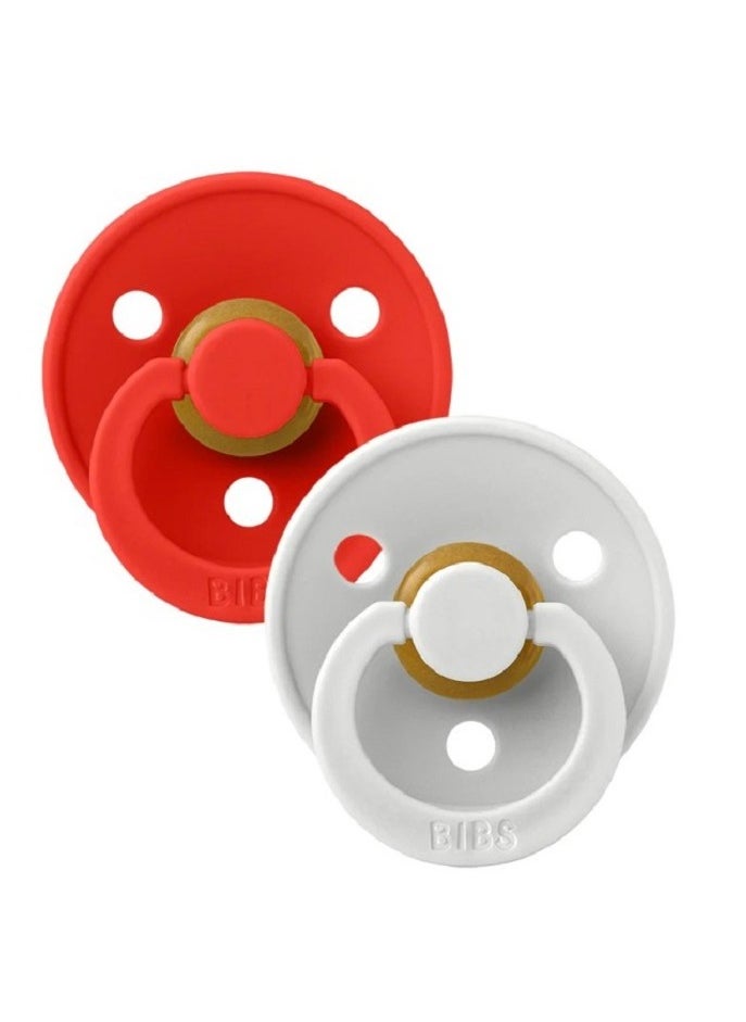 BIBS Pacifier DeLux (Latex)  2-piece Candy Apple/ Haze