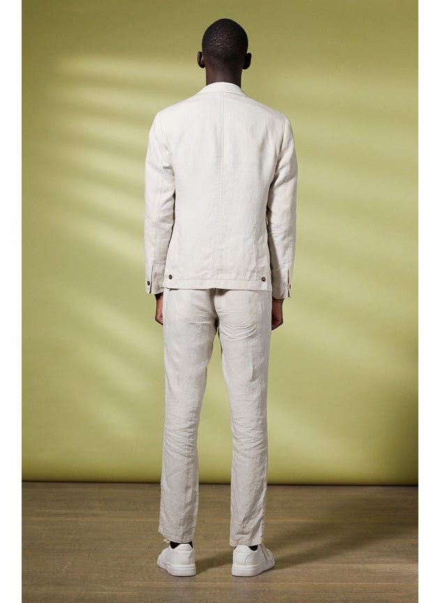 Beloni Light Beige Linen Blazer