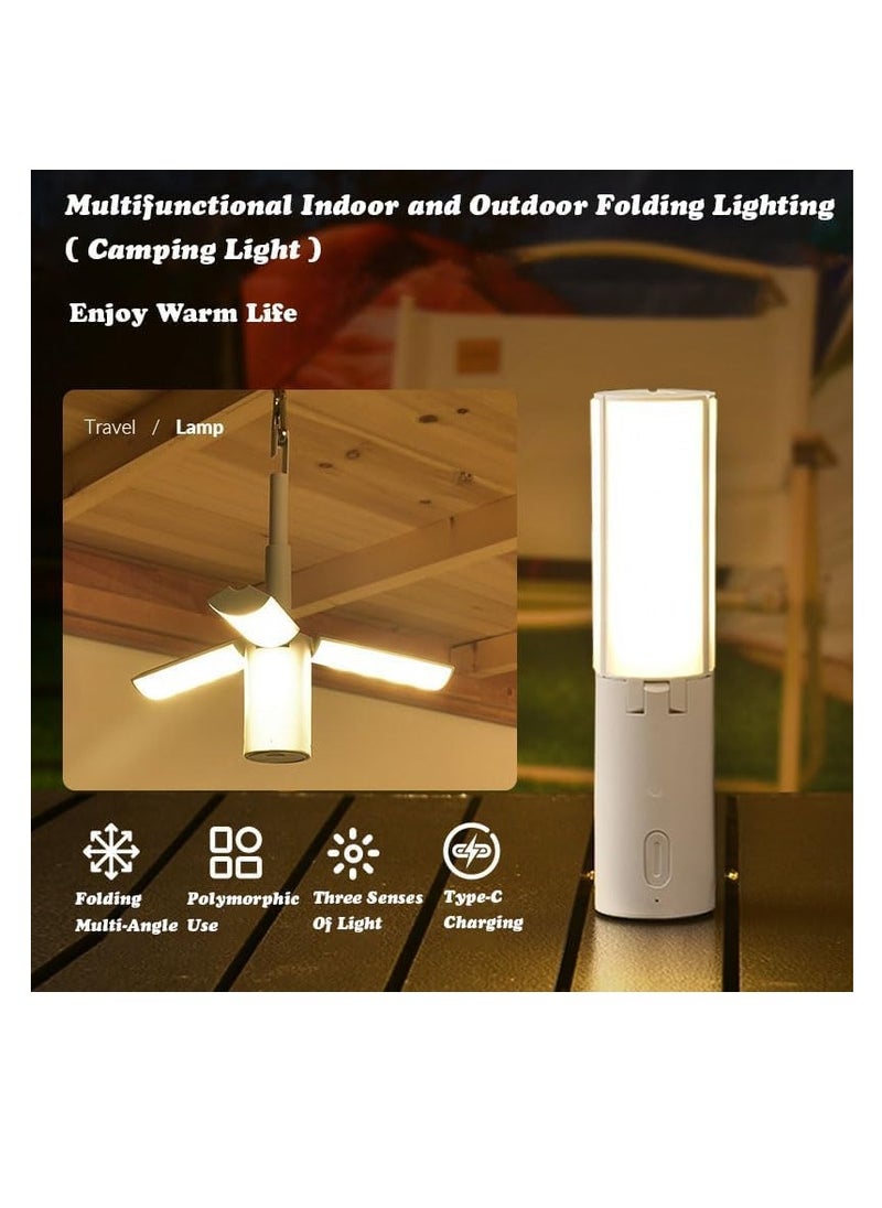 Upgraded Rechargeable Camping Lantern, Portable Collapsible Camp Lamp, with Hook & USB Rechargable-3600mAh, Adjustable 3 Light Modes,for Home,Outdoor,Hiking,Camping,Fishing,Power Outages. (3600mAh)