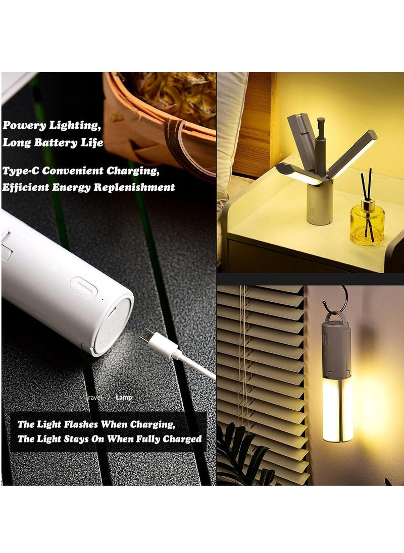 Upgraded Rechargeable Camping Lantern, Portable Collapsible Camp Lamp, with Hook & USB Rechargable-3600mAh, Adjustable 3 Light Modes,for Home,Outdoor,Hiking,Camping,Fishing,Power Outages. (3600mAh)