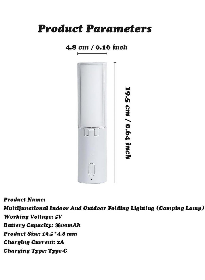 Upgraded Rechargeable Camping Lantern, Portable Collapsible Camp Lamp, with Hook & USB Rechargable-3600mAh, Adjustable 3 Light Modes,for Home,Outdoor,Hiking,Camping,Fishing,Power Outages. (3600mAh)