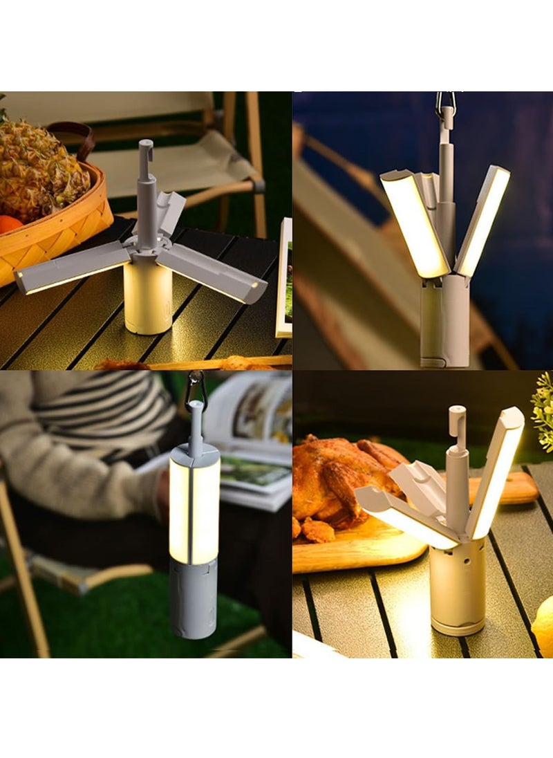 Upgraded Rechargeable Camping Lantern, Portable Collapsible Camp Lamp, with Hook & USB Rechargable-3600mAh, Adjustable 3 Light Modes,for Home,Outdoor,Hiking,Camping,Fishing,Power Outages. (3600mAh)