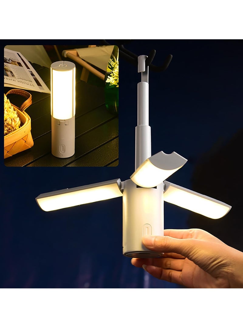 LED Camping Lantern,800 Lumen 4000 mAh Folding Rechargeable Camping Light with 3 Light Modes,Foldable Emergency Light for Home,Outdoor,Hurricanes Emergency Power,Hiking,Camping Accessories and More [Energy Class A+++]