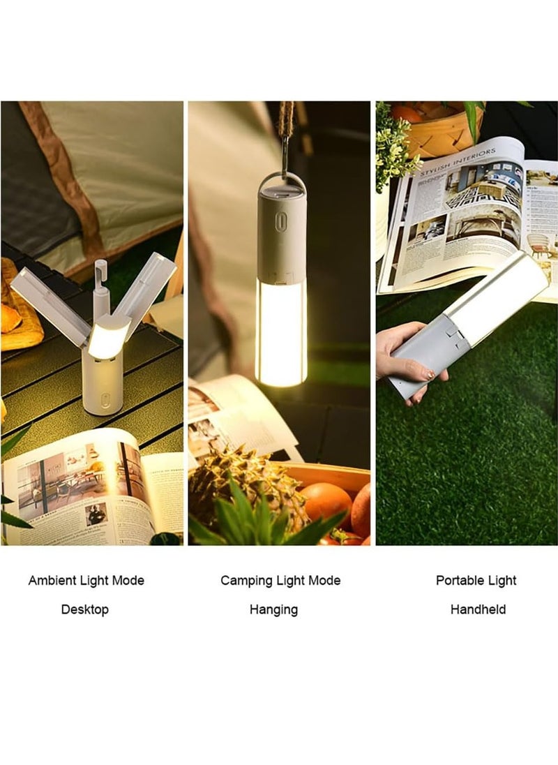 LED Camping Lantern,800 Lumen 4000 mAh Folding Rechargeable Camping Light with 3 Light Modes,Foldable Emergency Light for Home,Outdoor,Hurricanes Emergency Power,Hiking,Camping Accessories and More [Energy Class A+++]