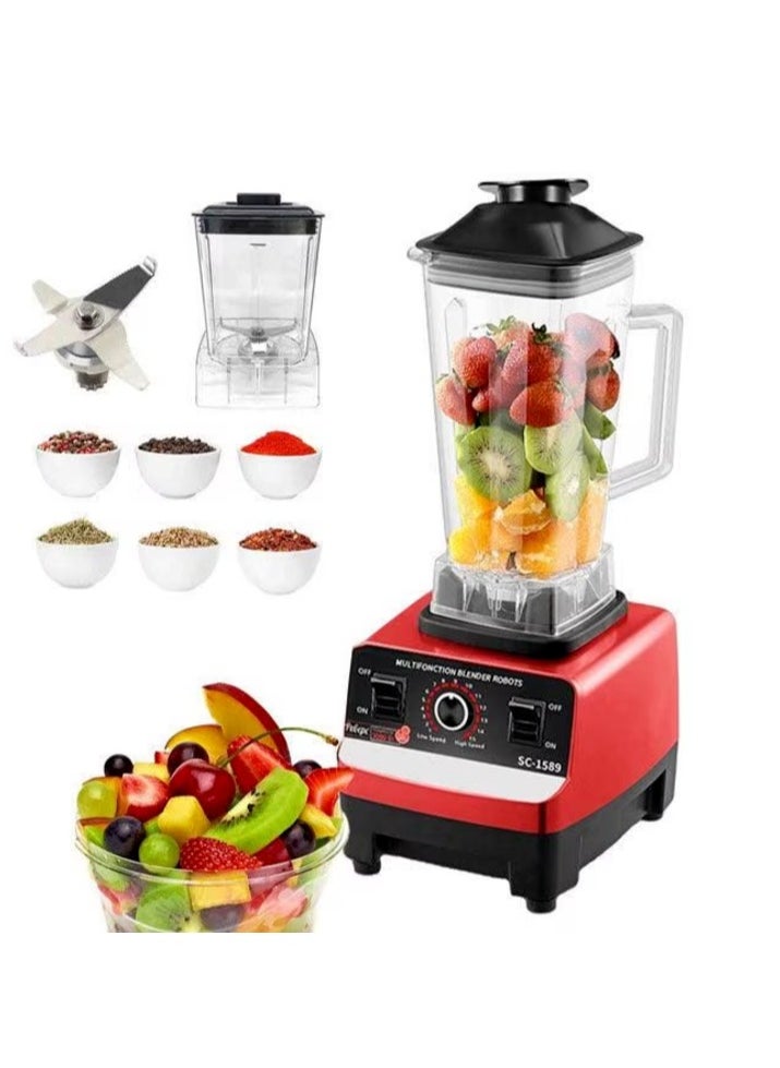Royal Silver-Crest Professional Blender 2 In 1 4500W High Power Blenders For Kitchen Stainless Countertop Smoothie Blender Ideal for Smoothies Shakes