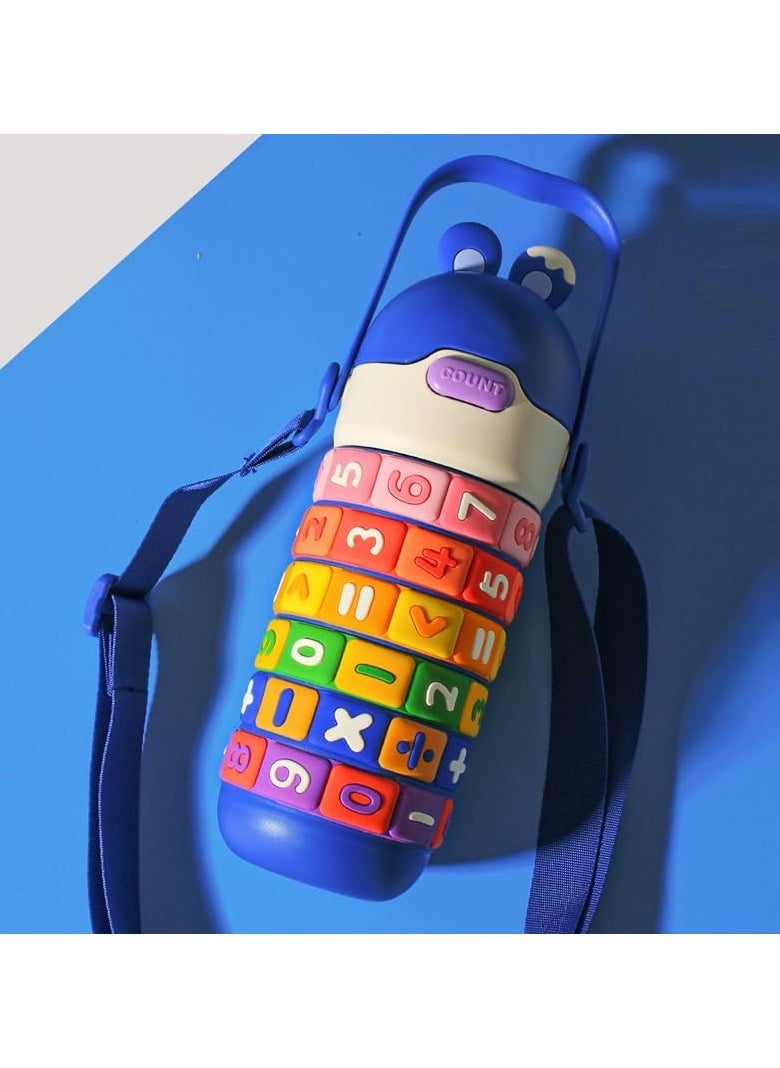 Kids Water Bottle, Stainless Steel Water Bottle, Bottle for School, Mathematical water Bottle, Double wall Insulated water bottle for Girls and Boys, Baby Water Bottle, Leak, Sports, School Bottle