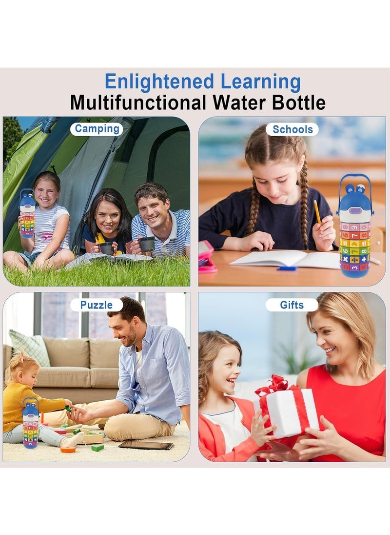 Kids Water Bottle, Stainless Steel Water Bottle, Bottle for School, Mathematical water Bottle, Double wall Insulated water bottle for Girls and Boys, Baby Water Bottle, Leak, Sports, School Bottle