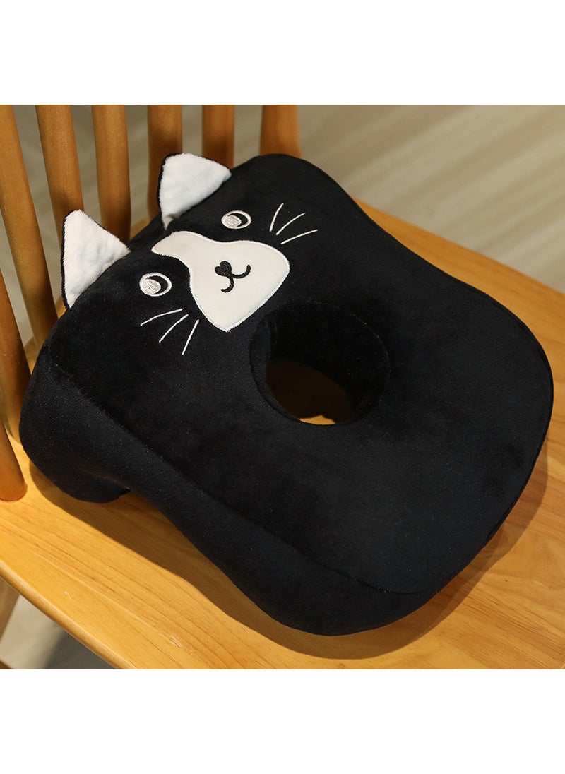 Office Nap Pillow Cushion Child Siesta Black Cat