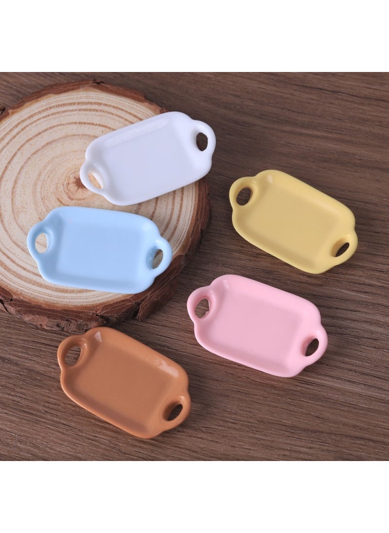 Mini Dollhouse Plate Charm Accessory Mixed color hair