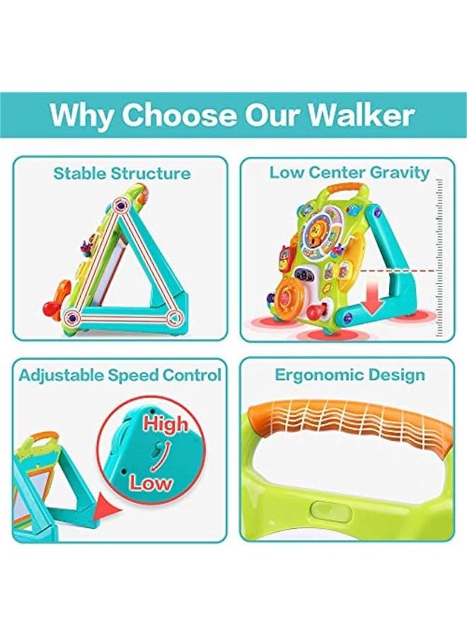 Baby Walker Sit to Stand Toys, Kids Activity Center, Toddlers Musical Fun Table, Lights and Sounds, Learning, Birthday Gift for 9, 12, 18 Months, 1, 2 Year Old, Infant, Boy, Girl