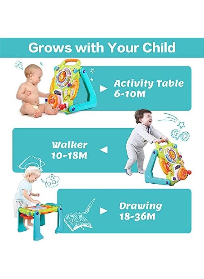 Baby Walker Sit to Stand Toys, Kids Activity Center, Toddlers Musical Fun Table, Lights and Sounds, Learning, Birthday Gift for 9, 12, 18 Months, 1, 2 Year Old, Infant, Boy, Girl