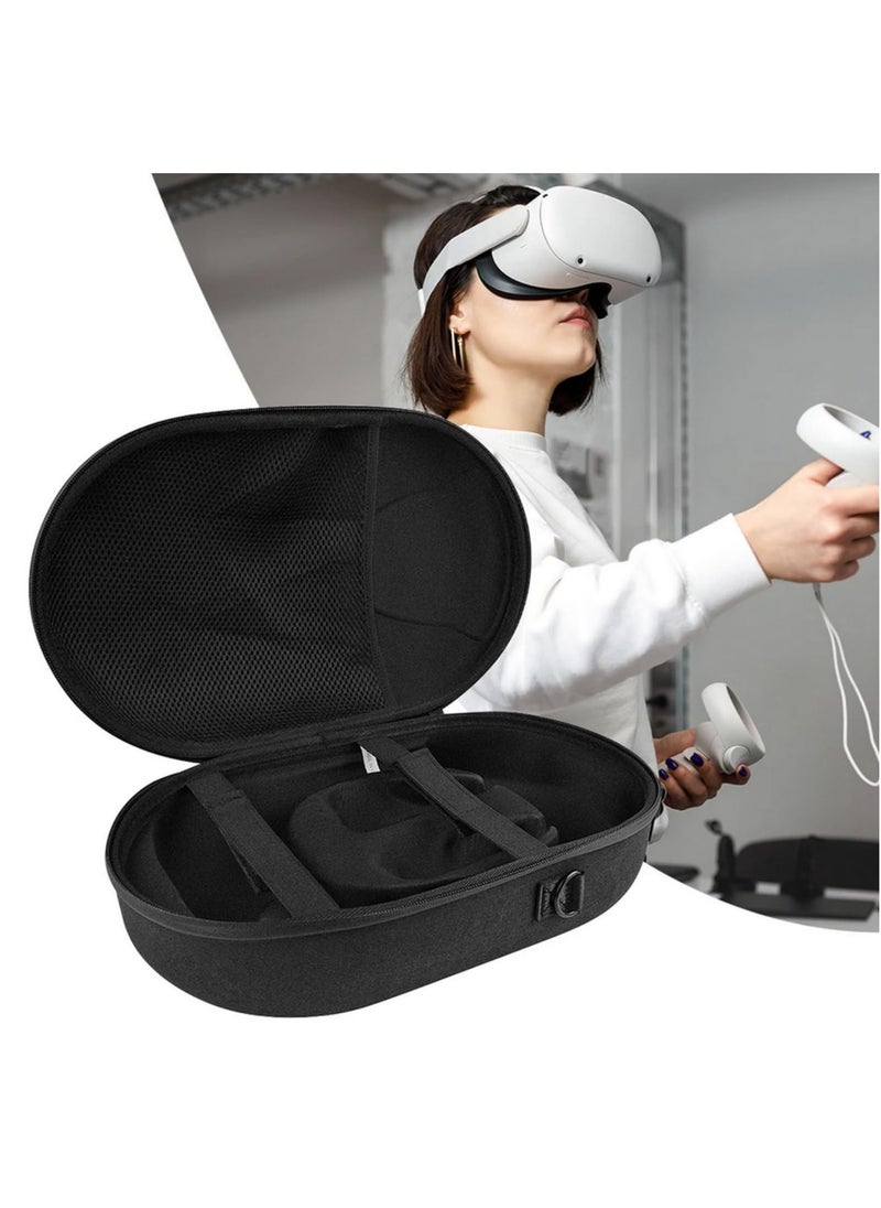 EVA Carrying Case for Meta Quest 3 VR Headset Waterproof Hard Shell Storage Bag with Adjustable Shoulder Strap Shockproof  Anti-Scratch Protection