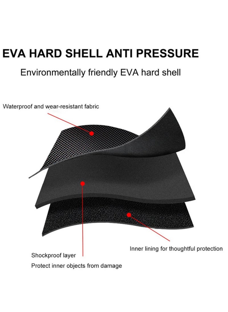 EVA Carrying Case for Meta Quest 3 VR Headset Waterproof Hard Shell Storage Bag with Adjustable Shoulder Strap Shockproof  Anti-Scratch Protection