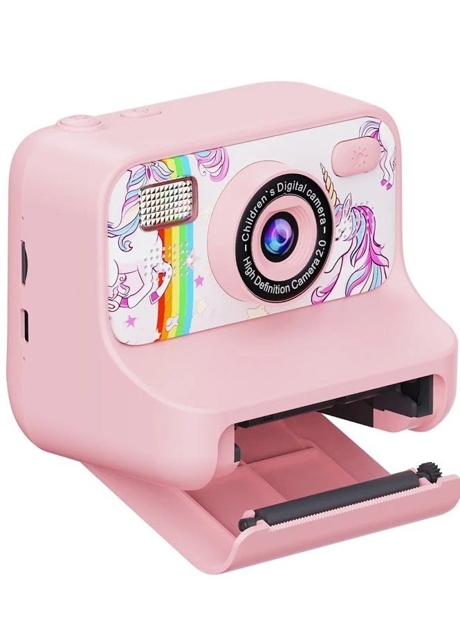 Kids Instant Print Camera with 1080P Video, Digital Photo, MP3 Player, Games & Rechargeable Battery – Fun Toy Camera for Boys & Girls
