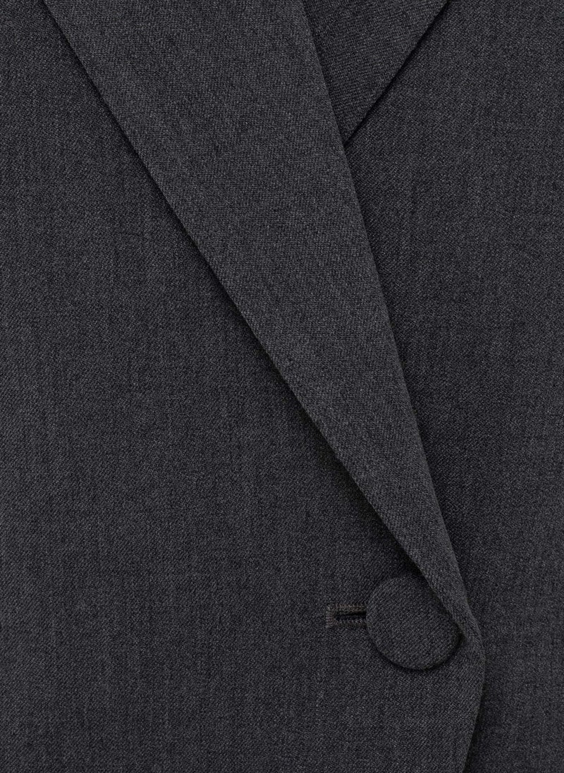 Flared jacket with voluminous sleeves