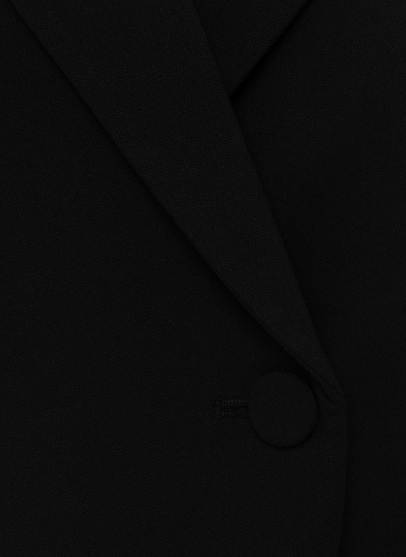 Flared jacket with voluminous sleeves