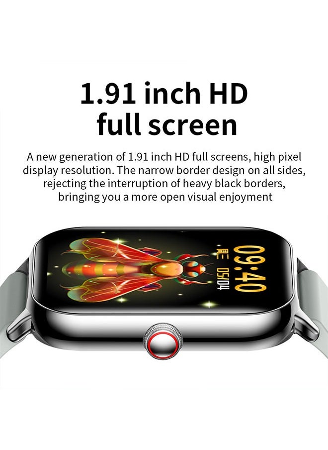 KU6 Smart Sports Watch AMOLED Display Heart Rate Detection 100 Motion Detection Aid Support ChatGPT Waterproof Watch Sleep Heart Rate Detection Compatible with Android iOS Black