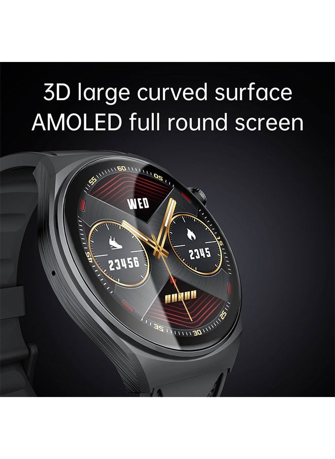 KUMI GW6 Sports Smartwatch AMOLED Display Yoga Exercise 100 Sports Detection Maps Navigation Smart Bracelet Sliver