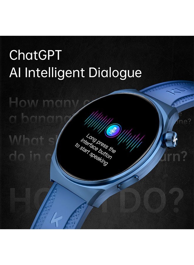 KUMI GW6 Sports Smartwatch AMOLED Display Yoga Exercise 100 Sports Detection Maps Navigation Smart Bracelet Sliver