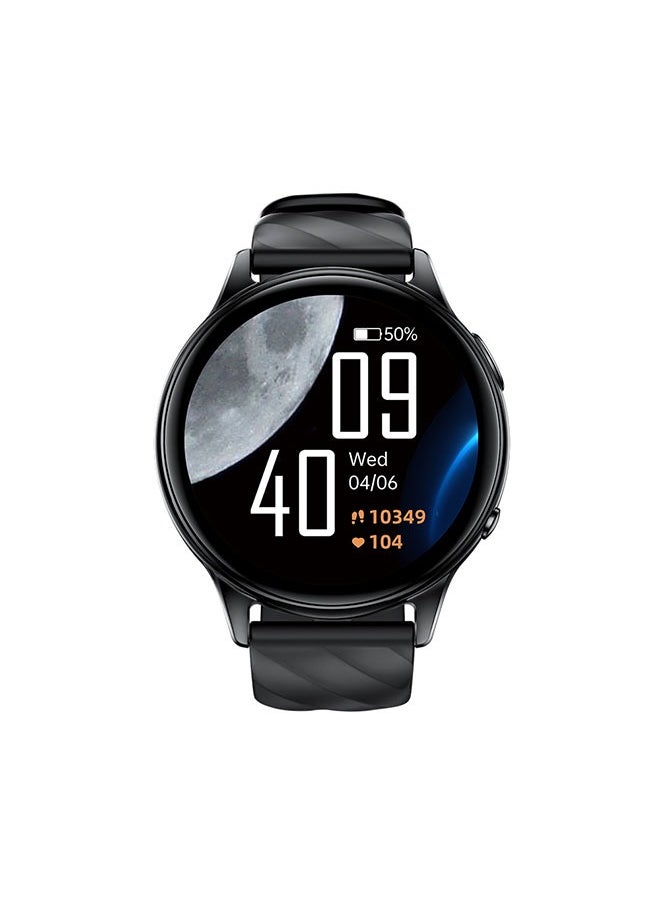 KUMI GW5 Sports Smartwatch AMOLED Display Heart Rate Detection Sleep Detection Exercise Track Recording AI Smart Bracelet Black