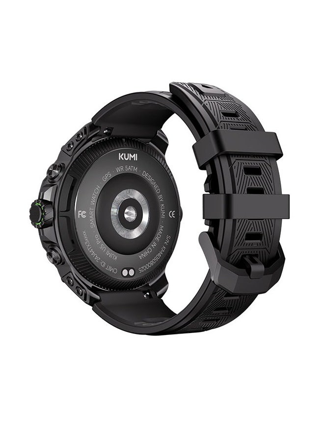 KUMI U5 Pro Smart Sports Watch AMOLED Display Heart Rate Detection 170 Motion Detection Assist Support ChatGPT Waterproof Fitness Watch Wireless Call Compatible with Android iOS