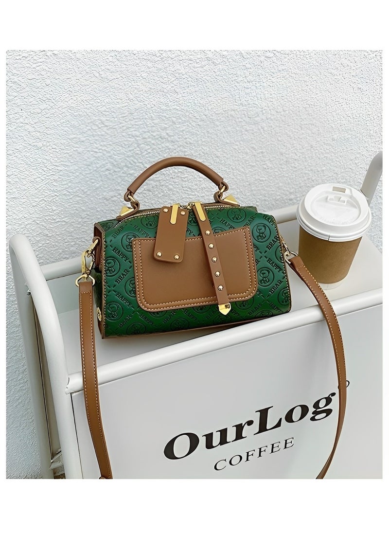 Women's Crossbody Bags Small Saddle Purse Leather Handbags Trendy Design Shoulder Purse Water Resistant Waist Packs with Adjustable Strap