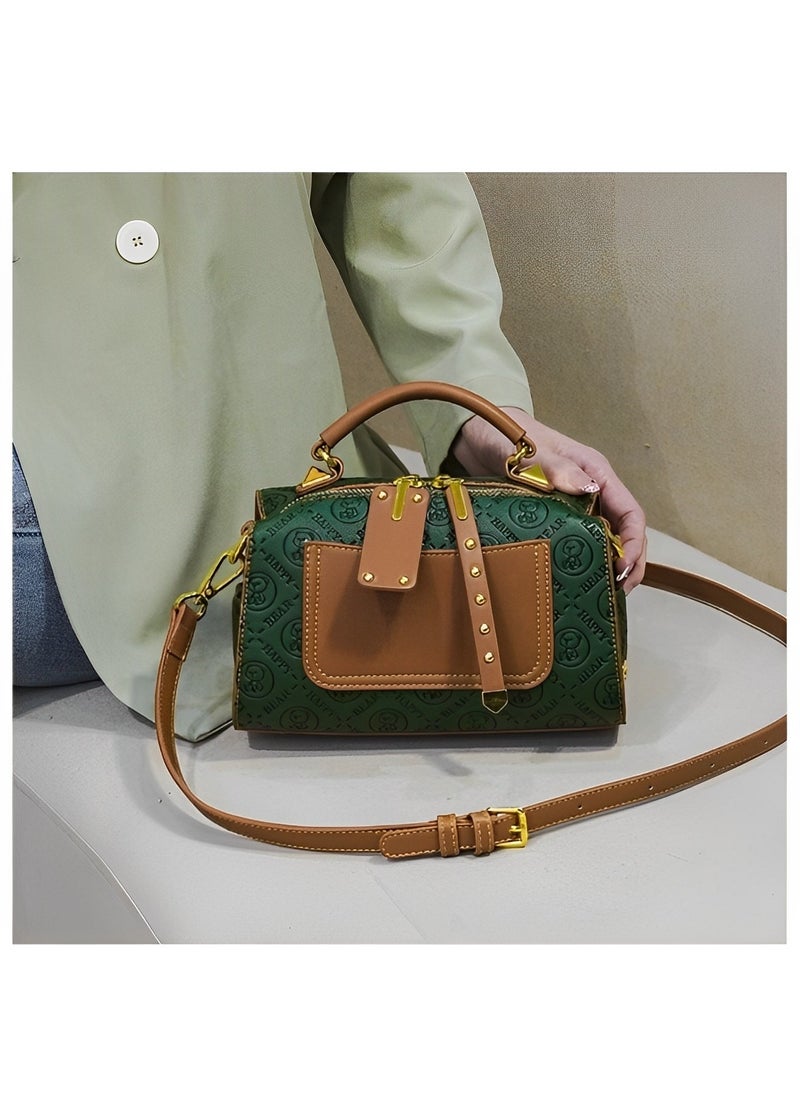 Women's Crossbody Bags Small Saddle Purse Leather Handbags Trendy Design Shoulder Purse Water Resistant Waist Packs with Adjustable Strap