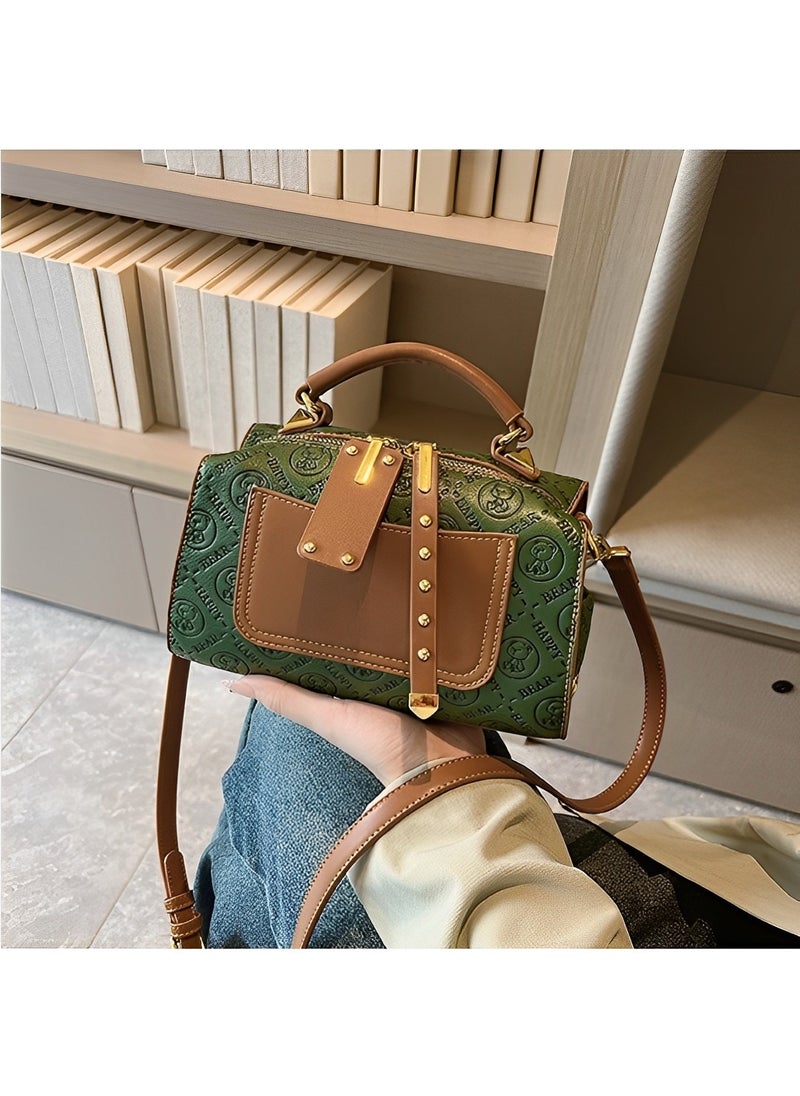 Women's Crossbody Bags Small Saddle Purse Leather Handbags Trendy Design Shoulder Purse Water Resistant Waist Packs with Adjustable Strap