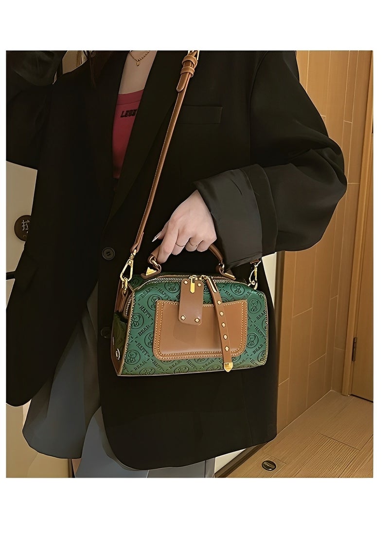 Women's Crossbody Bags Small Saddle Purse Leather Handbags Trendy Design Shoulder Purse Water Resistant Waist Packs with Adjustable Strap