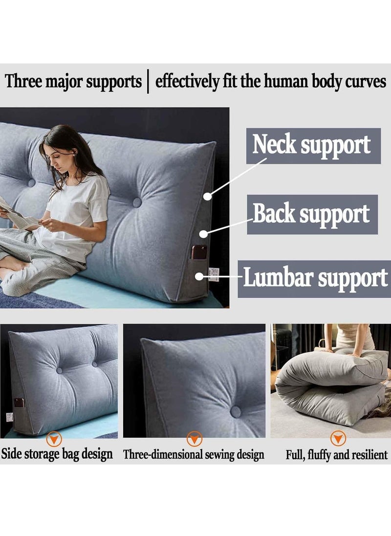 3 in 1 Soft Reading Pillow, Wedge Pillow Sofa, Lumbar Pillow Bed Cushion, Back Support Cushion, Seat Cushion, Neck Support Pillow, Bed Chair Cushion, Headboard Bed Pillow