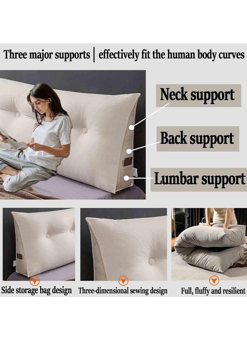 3 in 1 Soft Reading Pillow, Wedge Pillow Sofa, Lumbar Pillow Bed Cushion, Back Support Cushion, Seat Cushion, Neck Support Pillow, Bed Chair Cushion, Headboard Bed Pillow