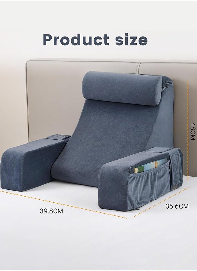 Reading Pillow for Sitting in Bed Adult, Back Pillow for Bed Sitting up, Reading & Bed Rest Pillows for Watching TV/Reading, Gaming, Resting in Bed, Couch or Floor