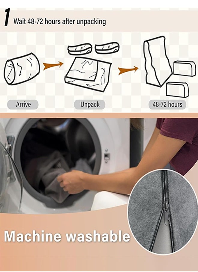 Reading Pillow for Sitting in Bed Adult, Back Pillow for Bed Sitting up, Reading & Bed Rest Pillows for Watching TV/Reading, Gaming, Resting in Bed, Couch or Floor