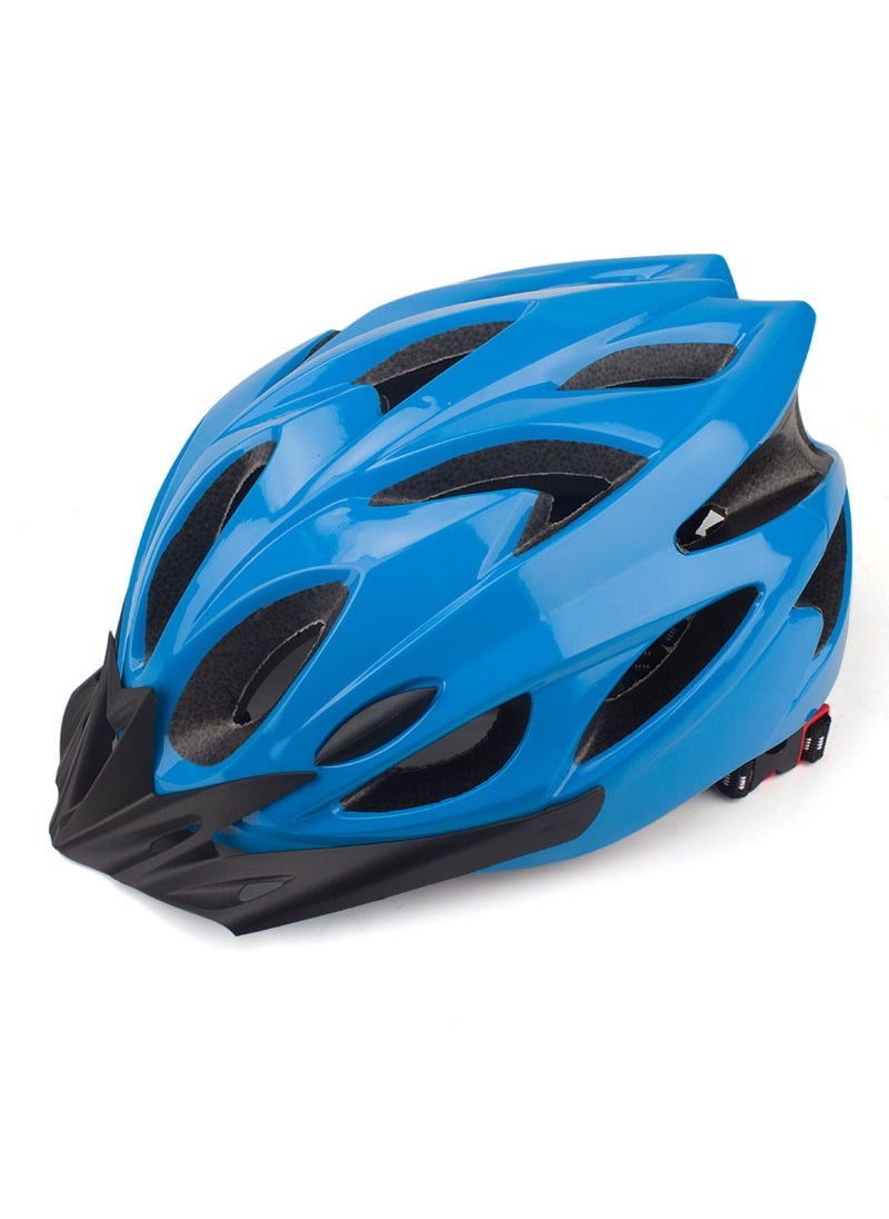 Factory wholesale mountain bike hat bicycle riding helmet one-piece multi-color optional mens and womens helmet Pure Blue