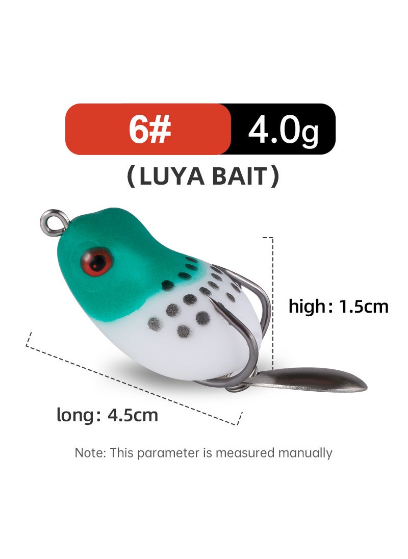 Mini Frog Lure 4.5cm 4.0g Double Hook Bass Fishing Bait 6#