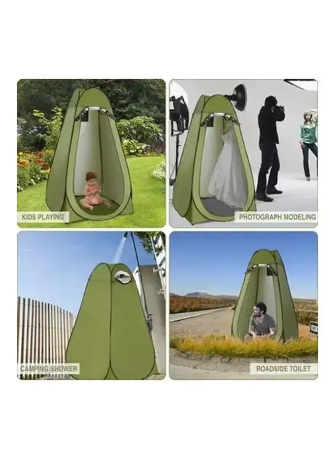 Quick Open Changing Tent 120x120x190cm-Portable Pop Up Privacy Shower Tent Spacious Changing Room for Camping Hiking Beach  Green