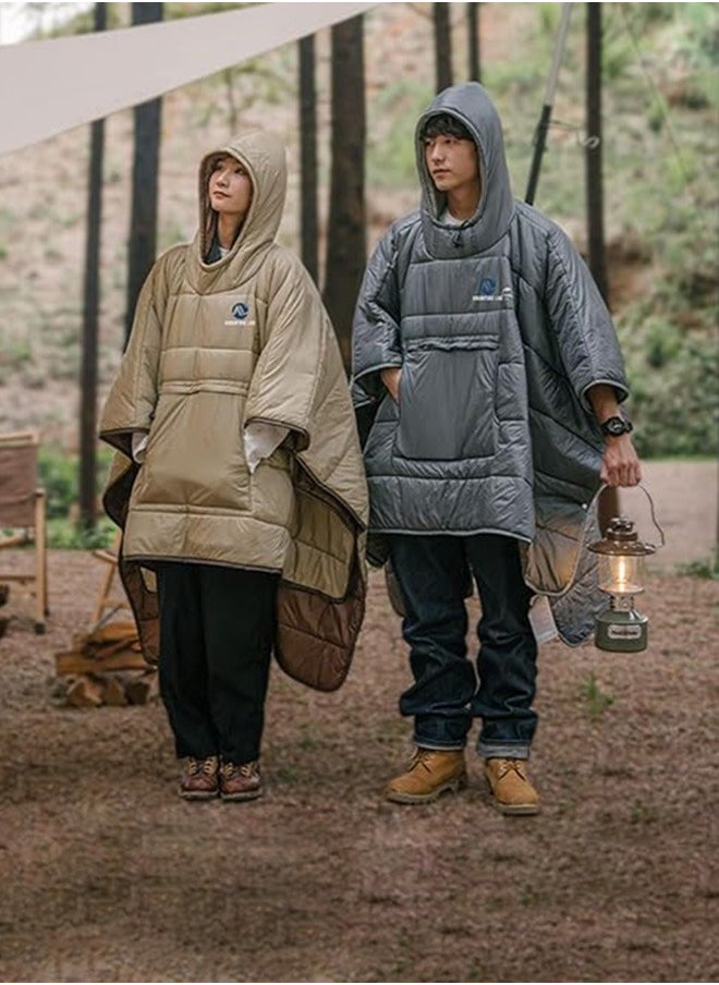 Wearable Hooded Poncho Sleeping Bag for Camping – Portable, Cozy & All-Season Sleeping Bag Gear