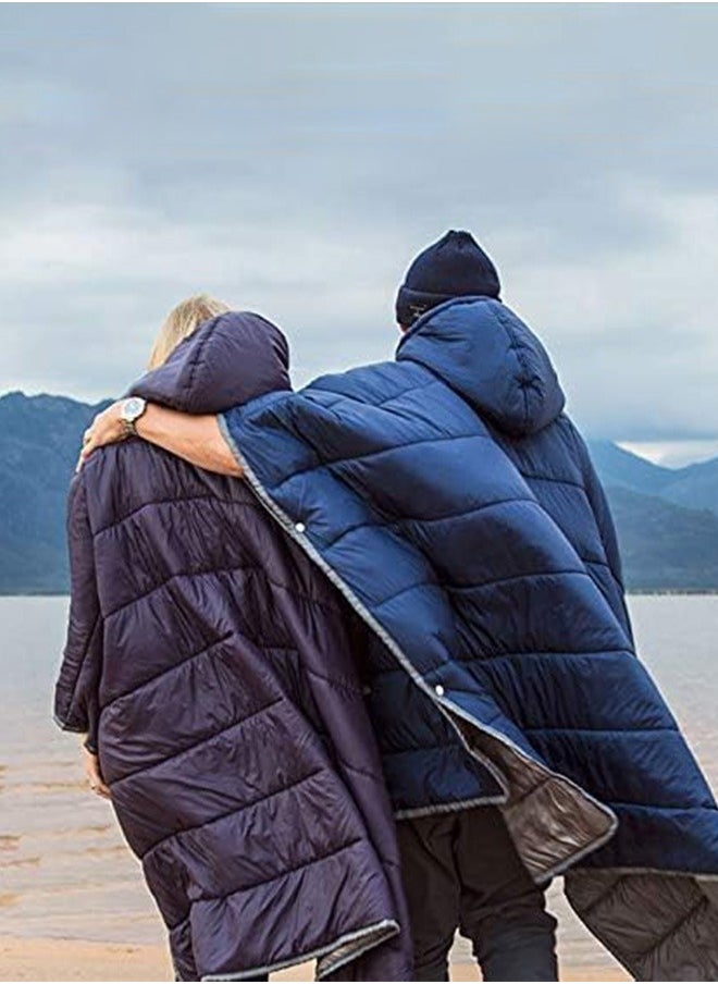 Wearable Hooded Poncho Sleeping Bag for Camping – Portable, Cozy & All-Season Sleeping Bag Gear