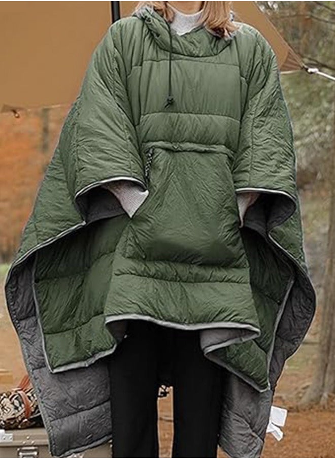 Wearable Hooded Poncho Sleeping Bag for Camping – Portable, Cozy & All-Season Sleeping Bag Gear