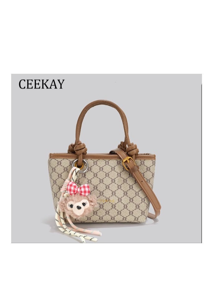 Female High-End Light luxury Niche Retro Small Tote Crossbody Bag