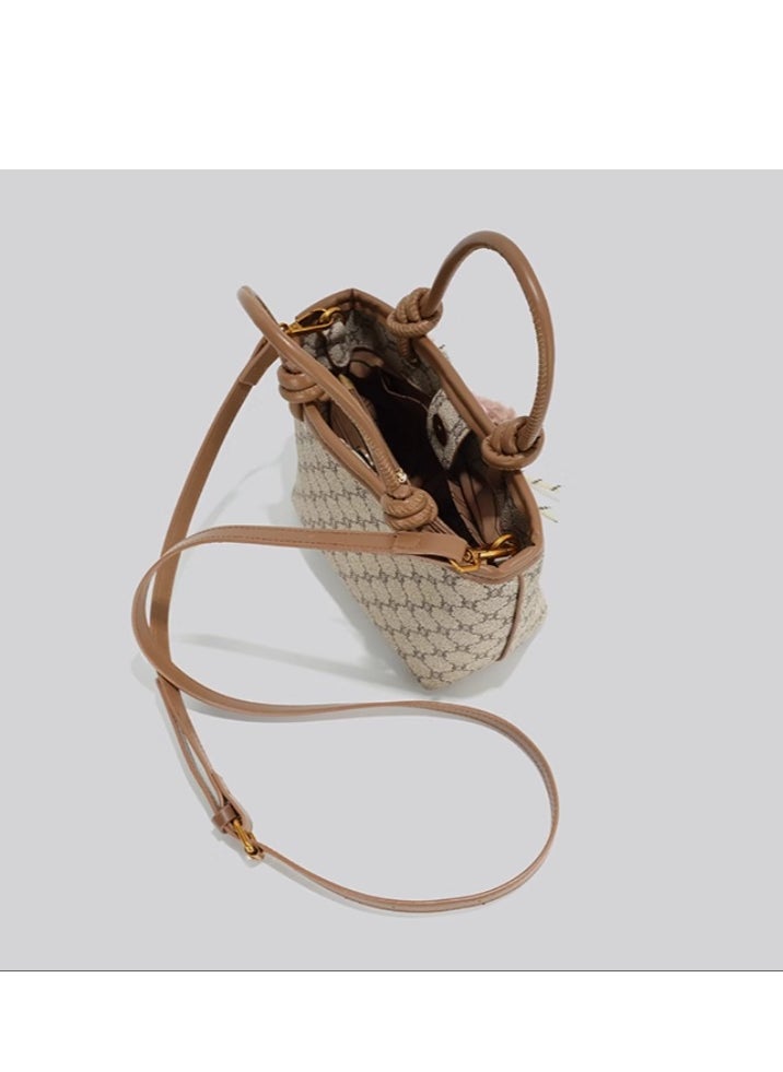 Female High-End Light luxury Niche Retro Small Tote Crossbody Bag