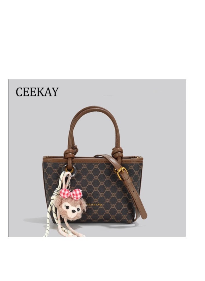 Female High-End Light luxury Niche Retro Small Tote Crossbody Bag