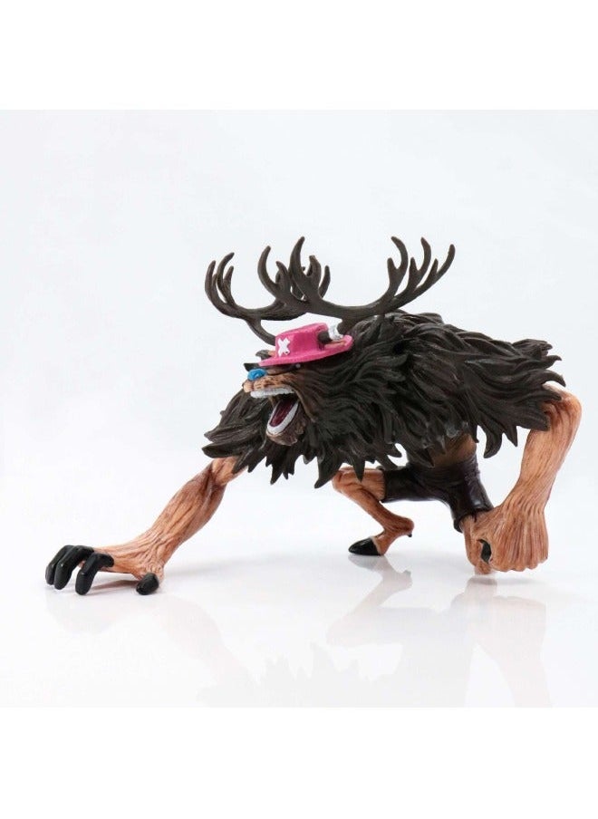 Anime One Piece Chopper Action Figure, Furious Tony Chopper Figure Model Toy, Anime Realistic Model Ornament, Super Collectible Model Statue Anime Figure Toy 10CM