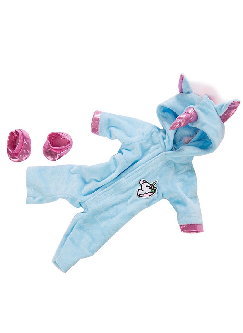 18-inch Doll Clothes Set Cute Outfits Accessories Q18-324 Blue Pony Set