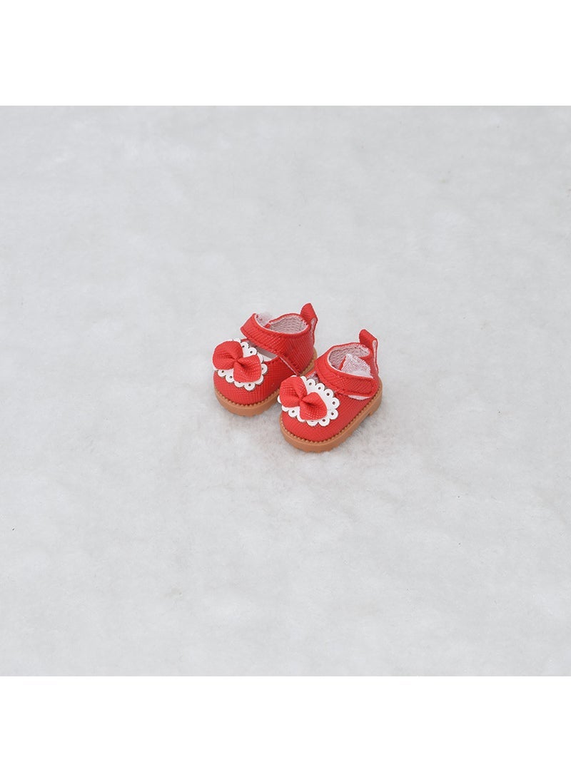 1 x 5 pcs 10CM Cotton Doll Princess Shoes for 8-Part BJD Red (Y1)