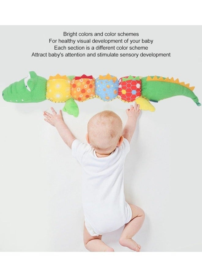 Baby Toys Musical Crocodilian Infant Toys Stuffed Animal Toys with Ruler Design and Ring Bell for Boys Girls 0-12 Months
