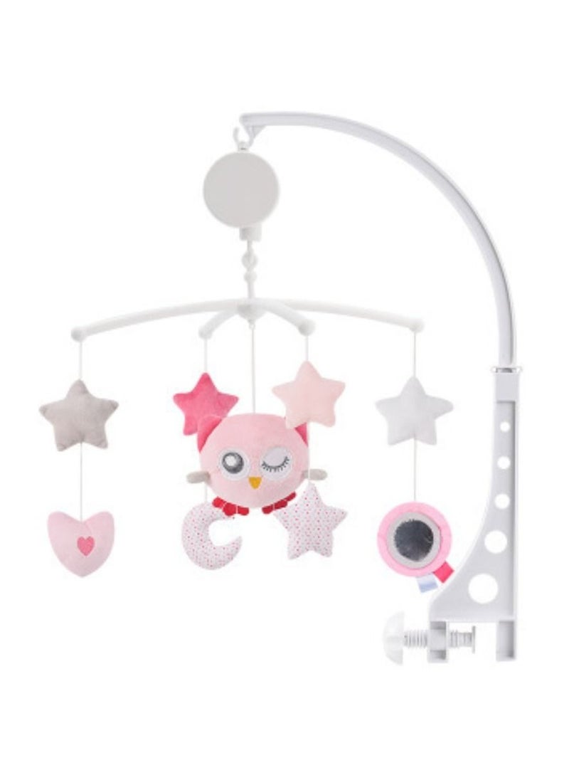 Baby Crib Toy Emotional Comfort Rotating Infant Bed Bell Rattle Cartoon Owl Toys Toddler Toy Grey