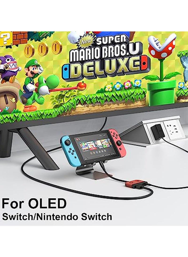 Switch Dock for OLED Nintendo Switch,Portable TV Dock with HDMI USB 3.0 Port and USB C Charging,Travel Dock for Nintendo Switch Steam Deck Samsung MacBook Pro/Air and more