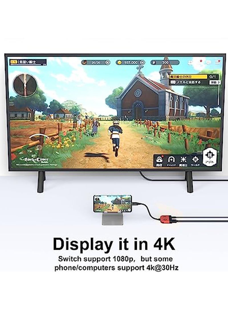 Switch Dock for OLED Nintendo Switch,Portable TV Dock with HDMI USB 3.0 Port and USB C Charging,Travel Dock for Nintendo Switch Steam Deck Samsung MacBook Pro/Air and more